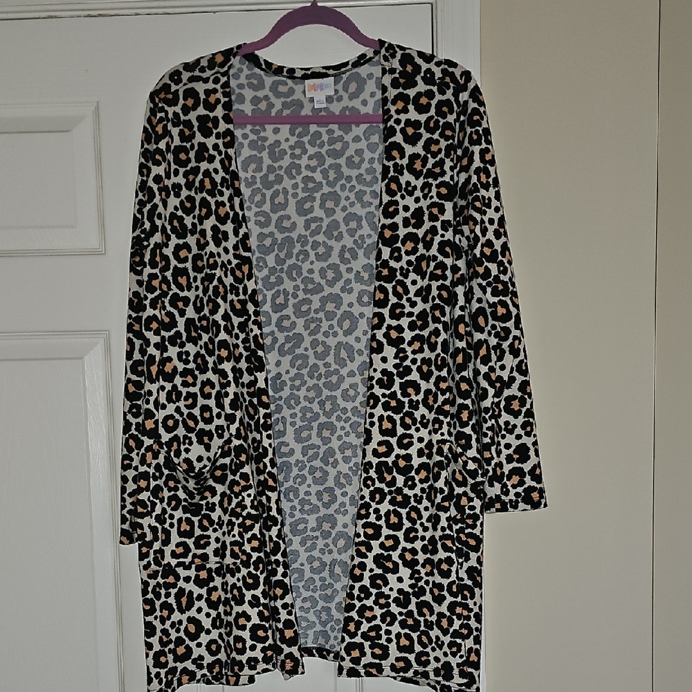 Leopard Print Open Cardigan